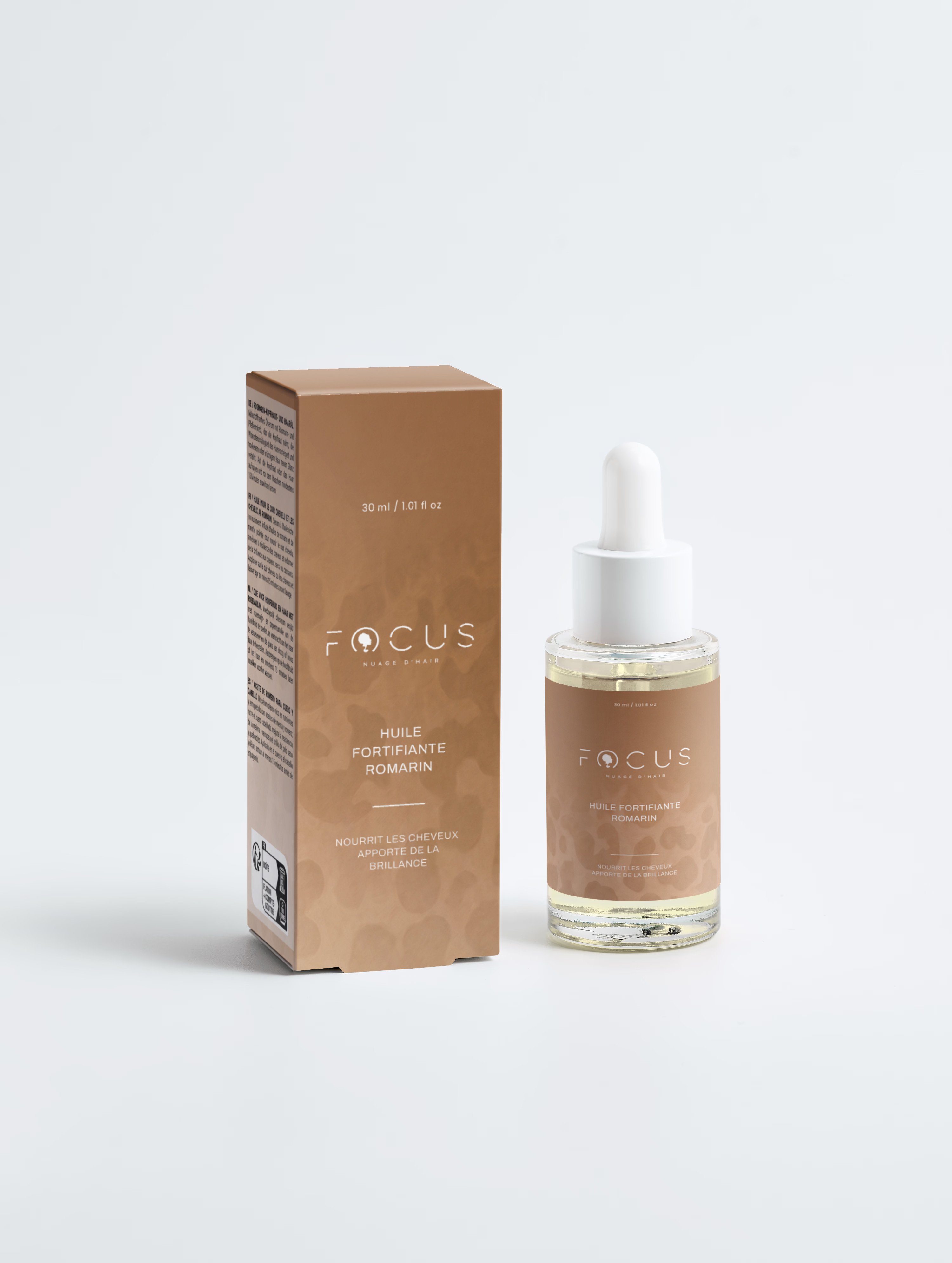 Huile fortifiante cheveux & cuir chevelu au romarin